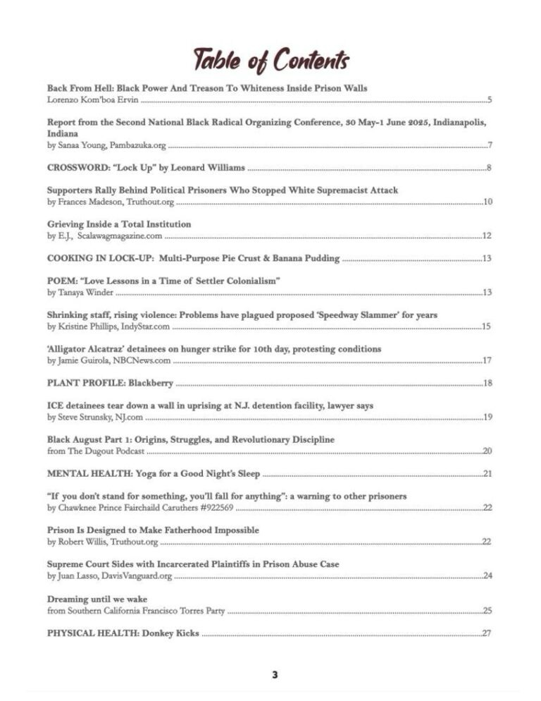 Time/cut table of contents