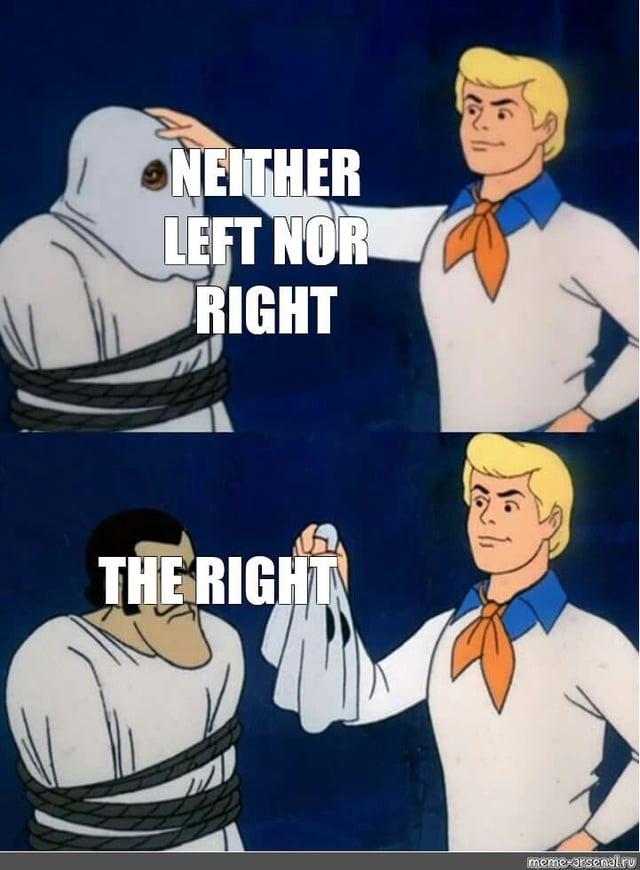 Neither left nor right.
The right.